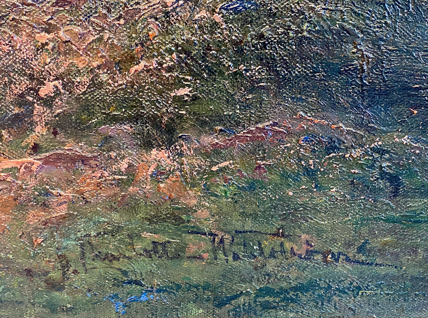 Charlotte Wahlström - Blommande ljunghed (oil painting)