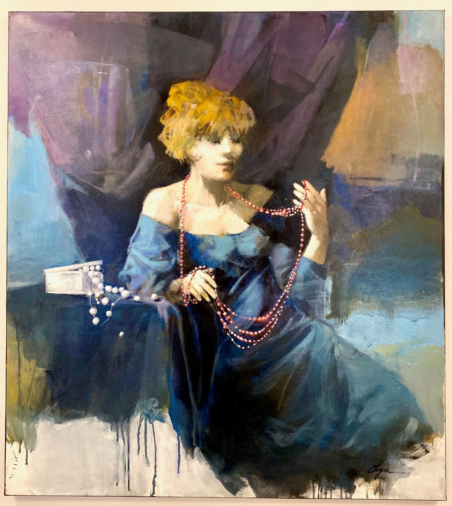 Olga Semenova - The Necklace, acrylic on canvas