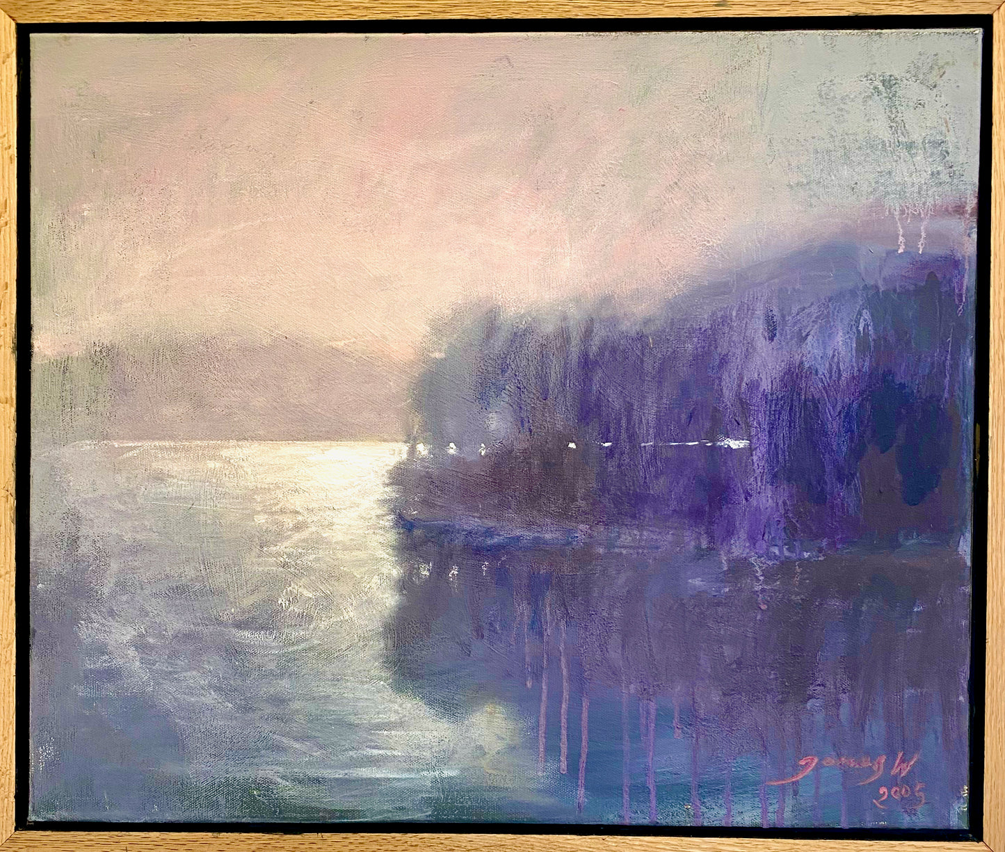 Jonas Wickman - Silverfjärd, acryl på duk