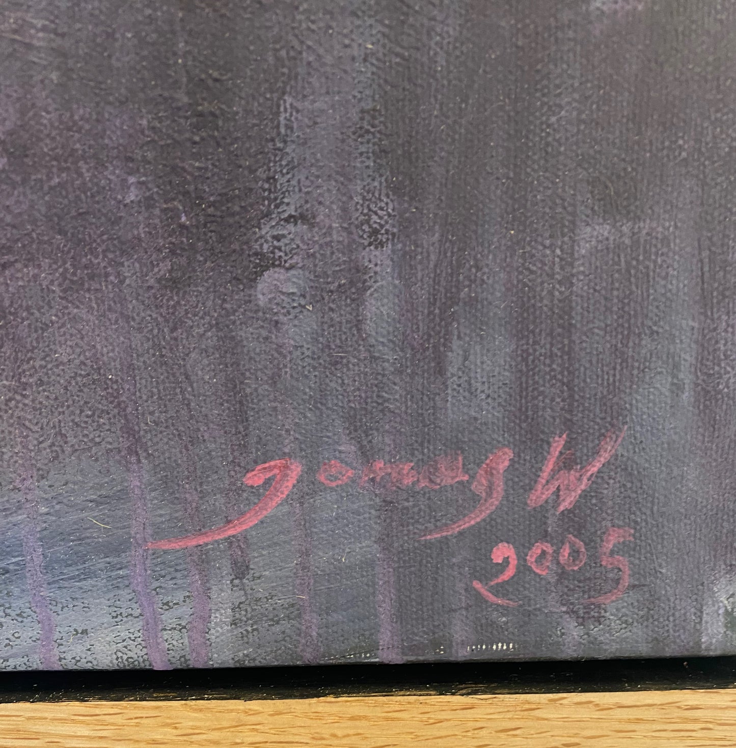 Jonas Wickman - Silverfjärd, acryl på duk