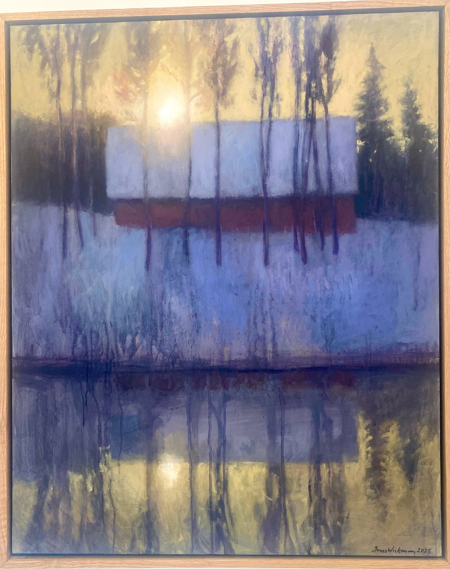 Jonas Wickman - Ladan, acrylmålning