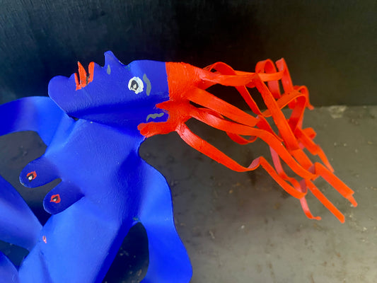 Timo Solin - Blues woman, plåtskulptur.