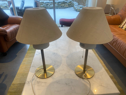 Set of 2 brass table lamps by Luxus