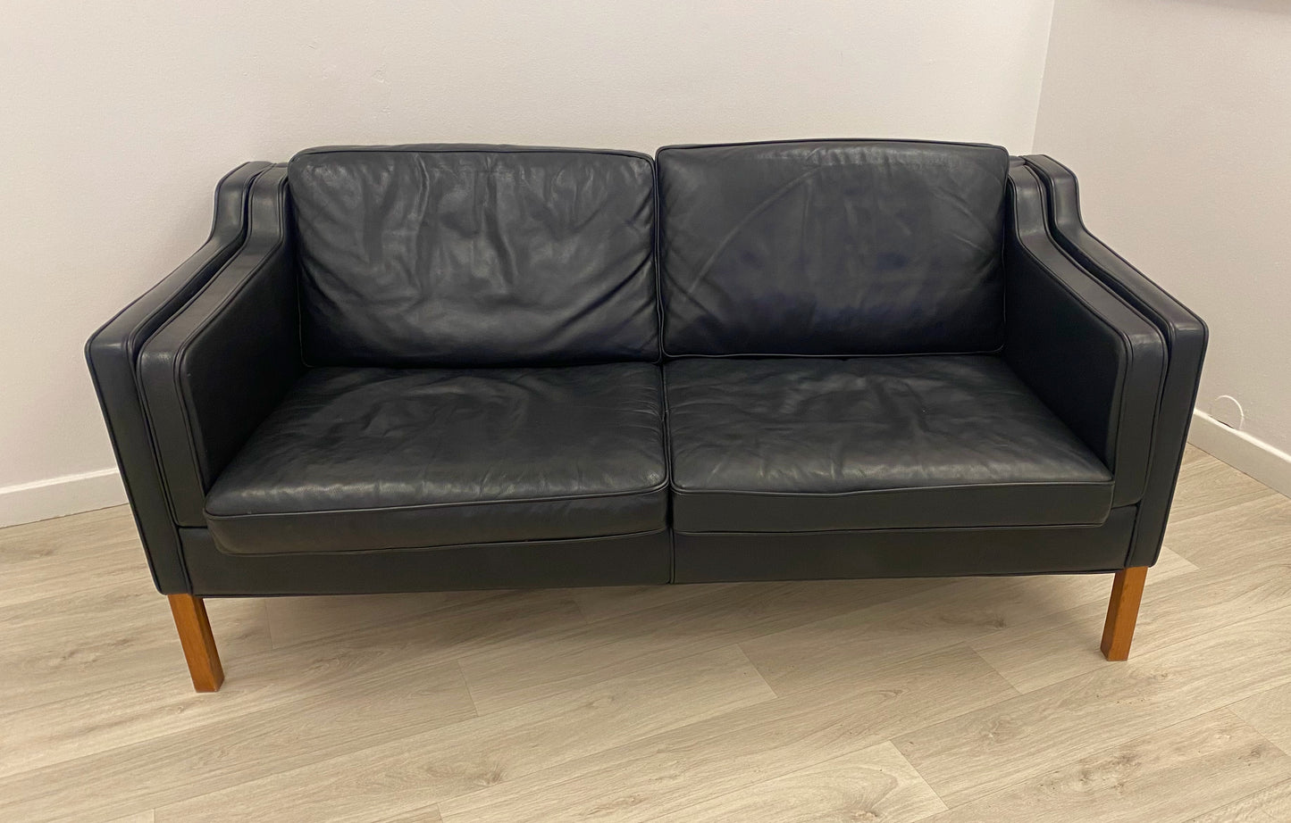 Danish leather sofa by Mogens Hansen, modell MH195, size 2 1/2