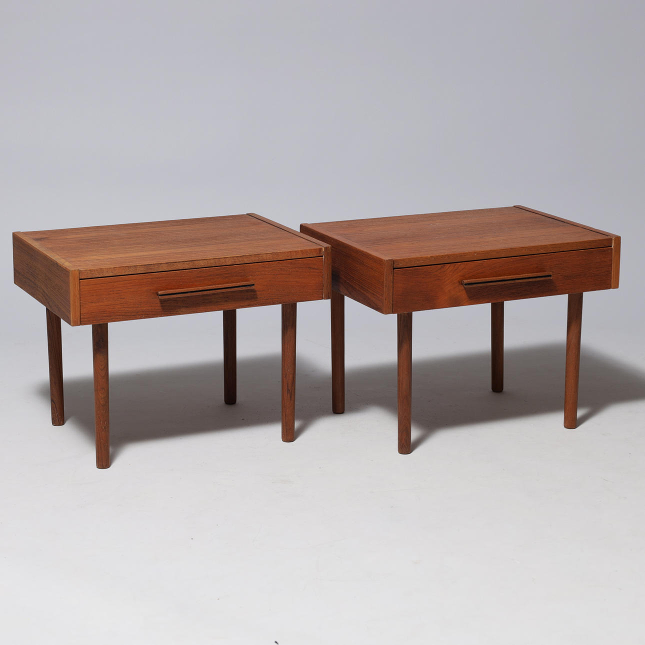 Pair of teak bedside tables, Danmark