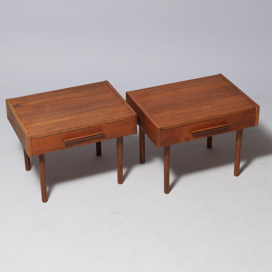 Pair of teak bedside tables, Danmark