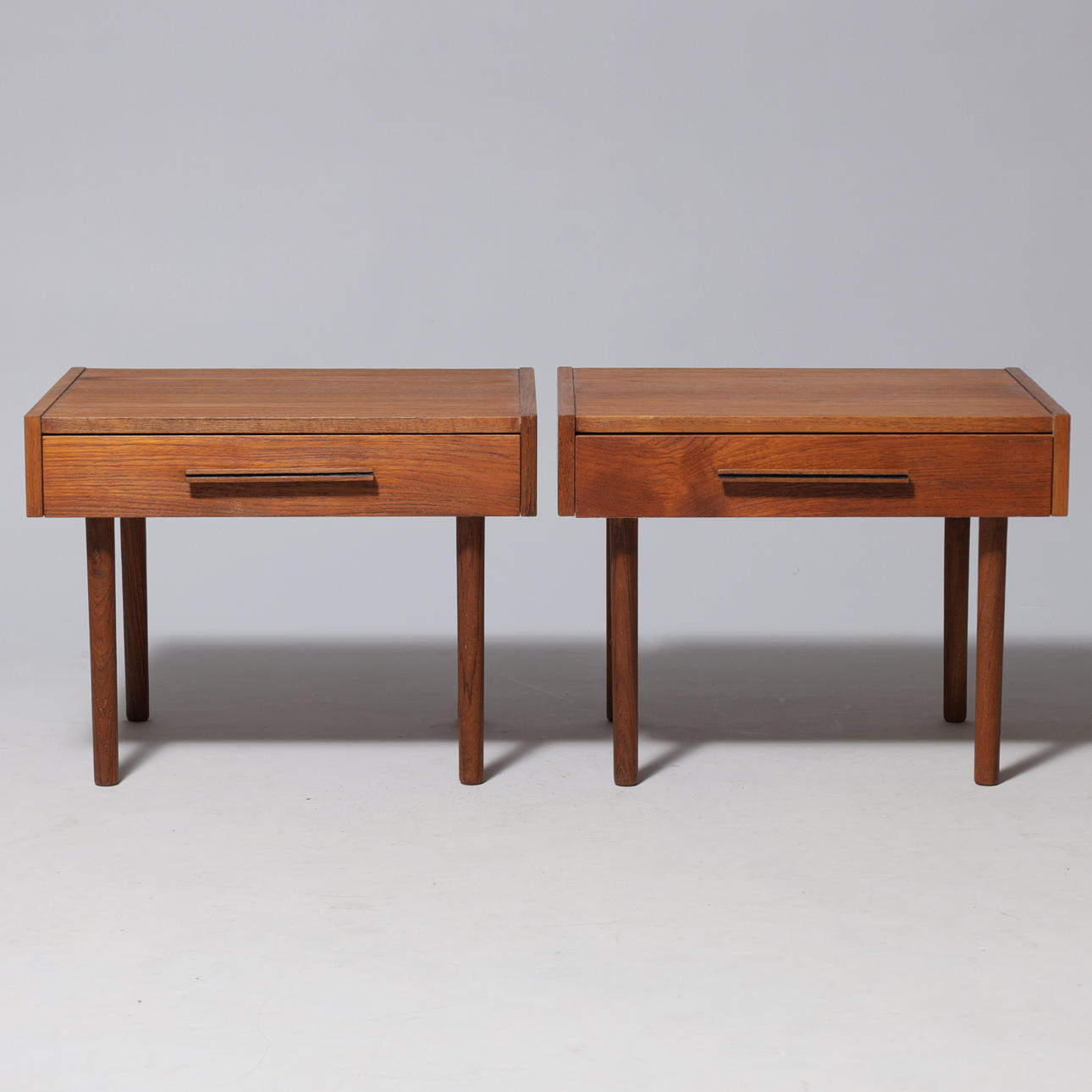 Pair of teak bedside tables, Danmark