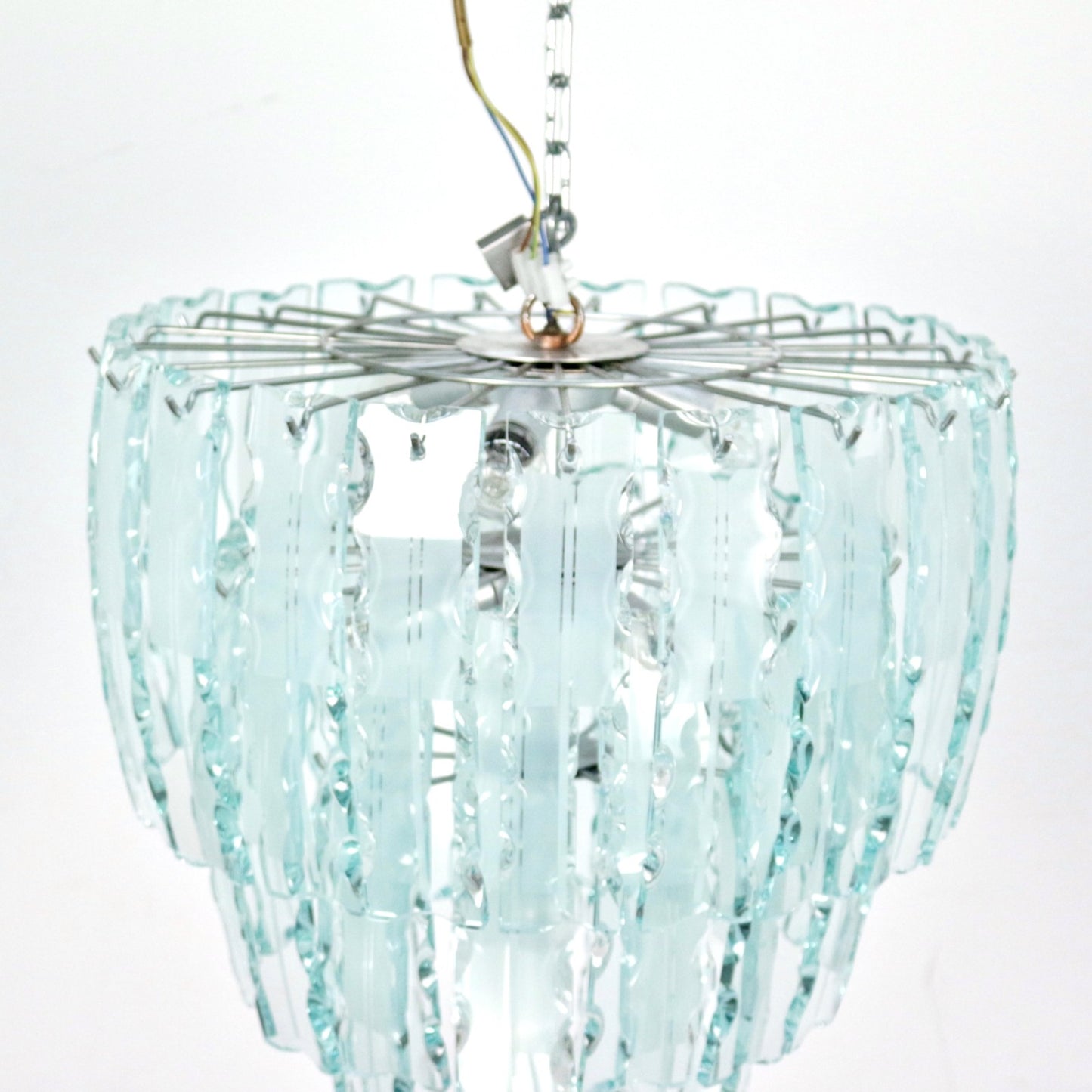 Italian glass chandelier 1960´s, Zero Quattro
