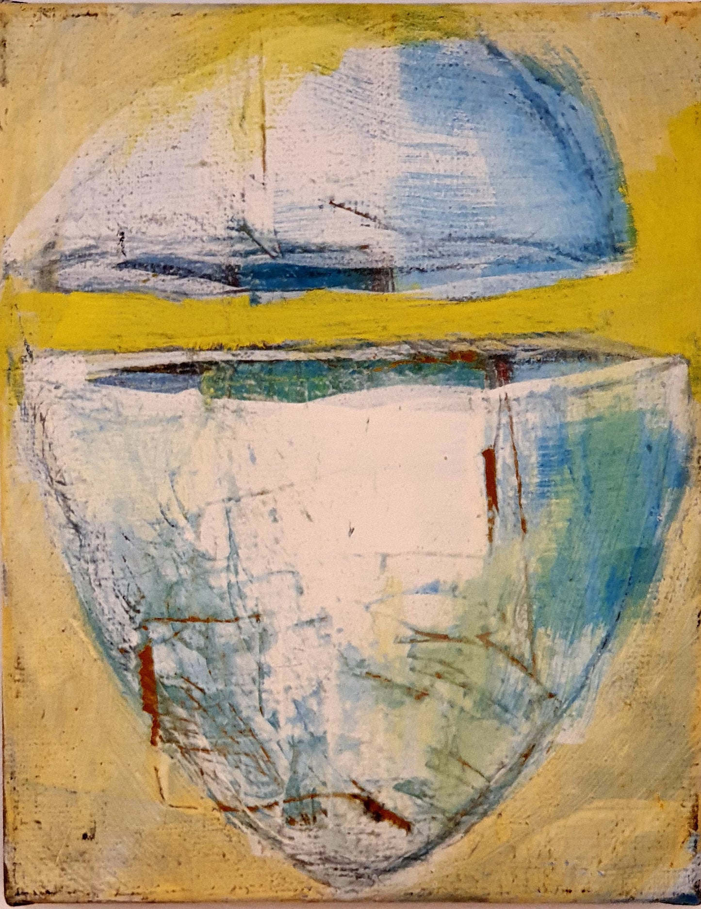 Inga Björstedt - Ägget, oil tempera on canvas