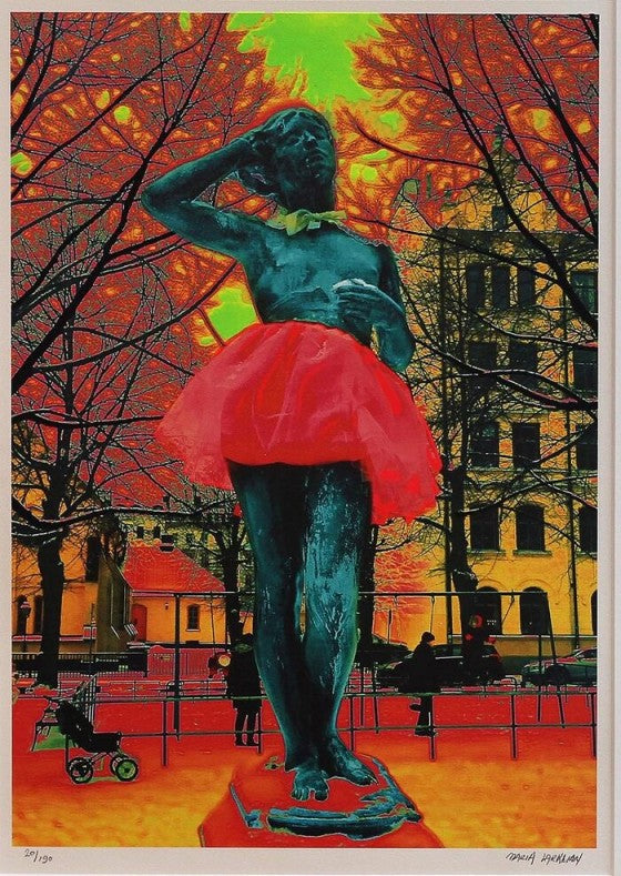 Maria Larkman - And she dressed up, silkscreen print