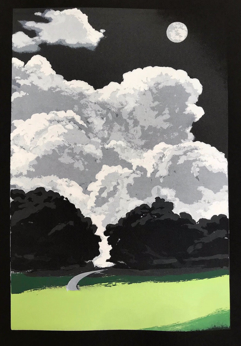 Joakim Allgulander - Full moon, screen print