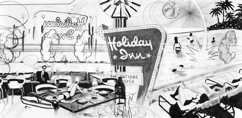 Joakim Allgulander - Holiday Inn, lithograph