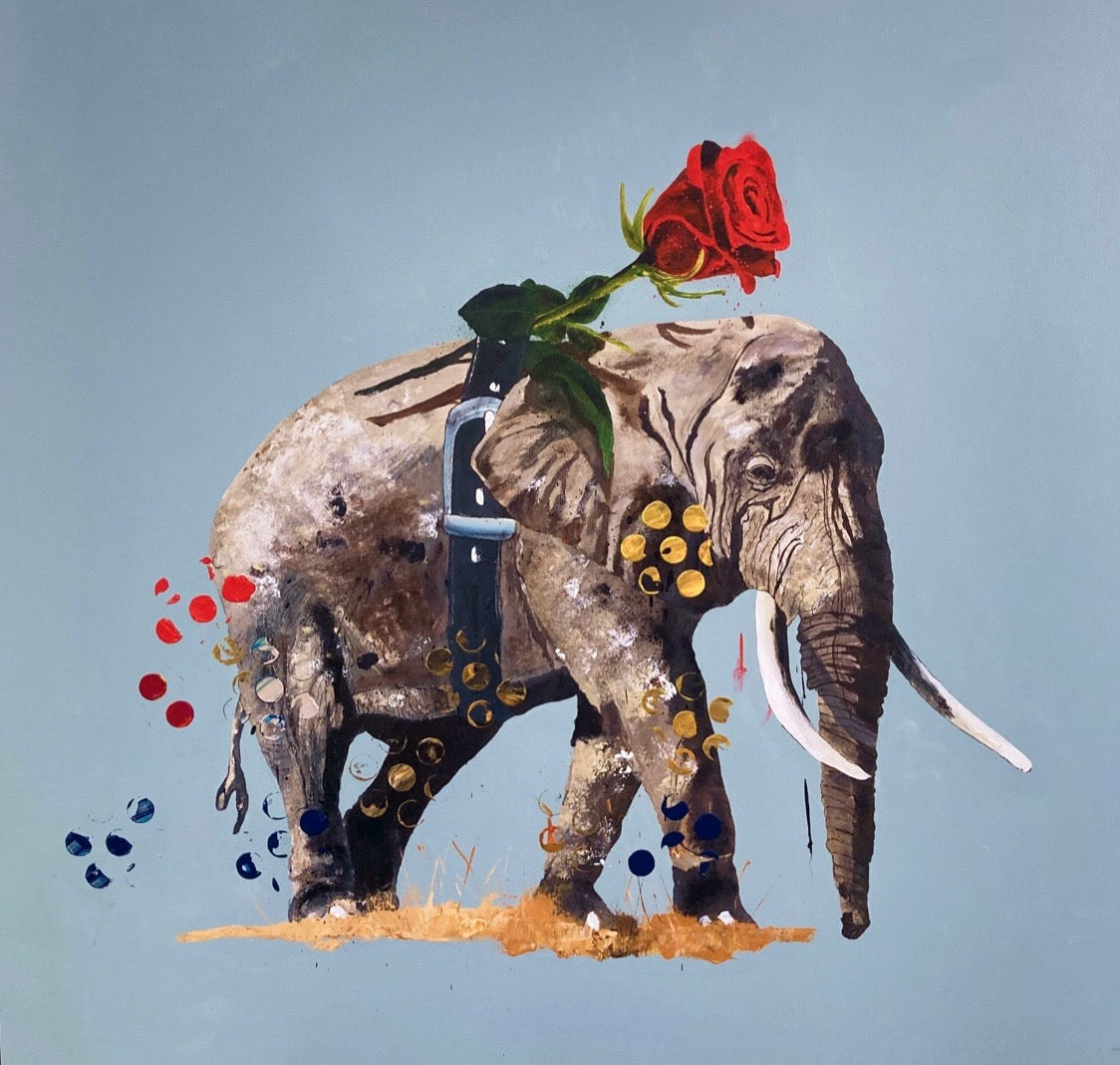 Robert Hilmersson - Love you long time, acrylic on canvas