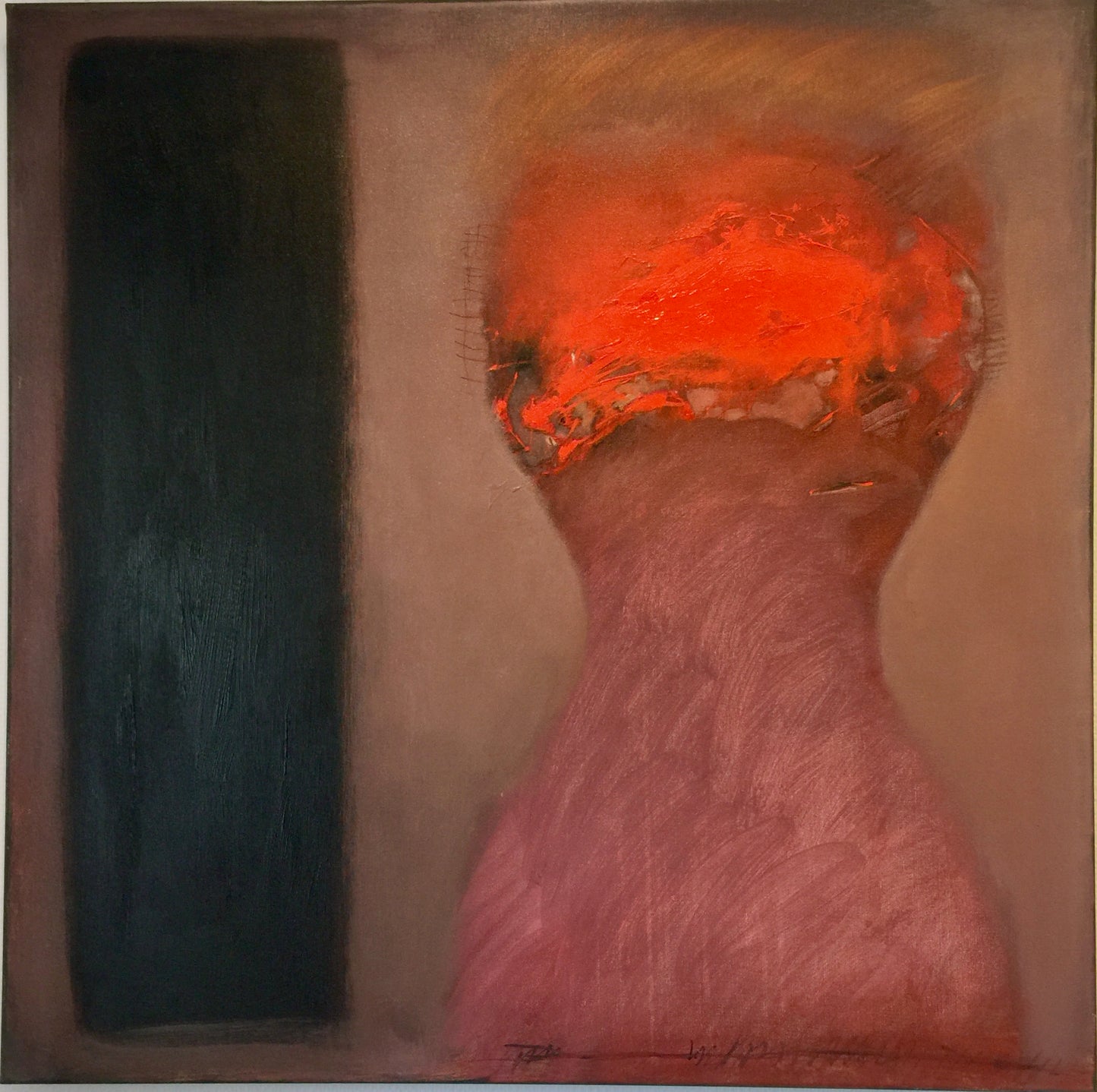 Oleg Bondarenko - Subdimensional entity and the Black Stripe, oil painting