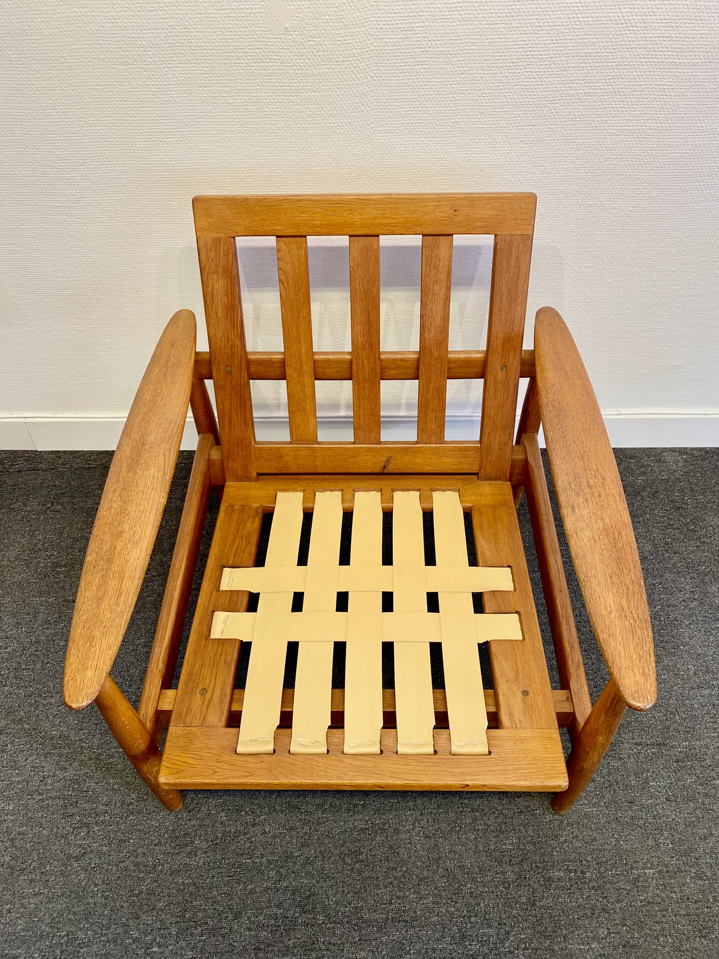 Set of 2 teak easy chairs