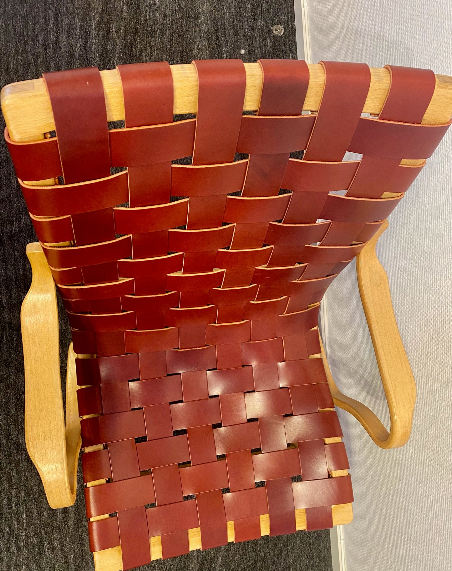 Bruno Mathsson - Set of 2 Eva-chairs with leather girths