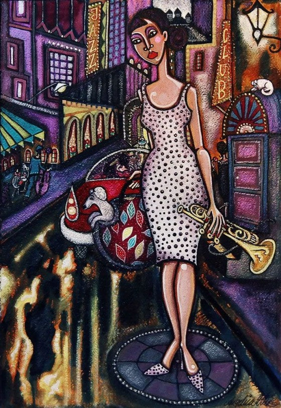 Angelica Wiik - Jazzstråk, lithograph