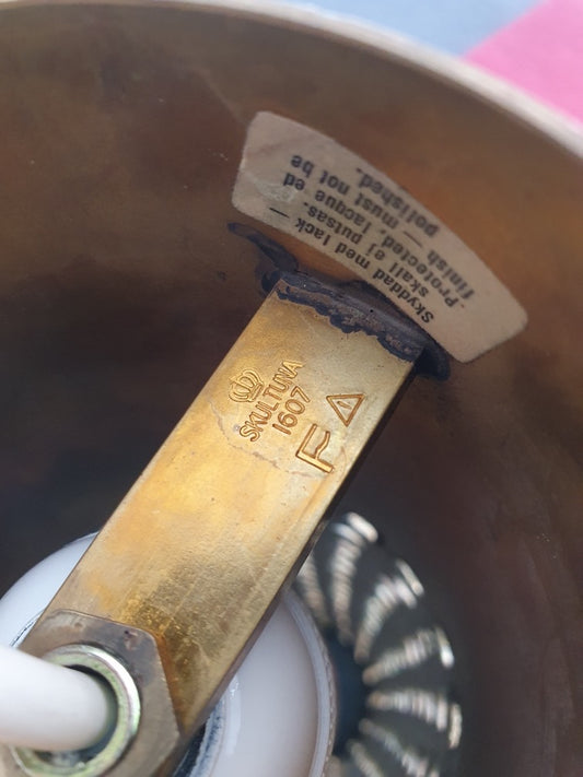 Pierre Forssell - Brutalist brass table lamp