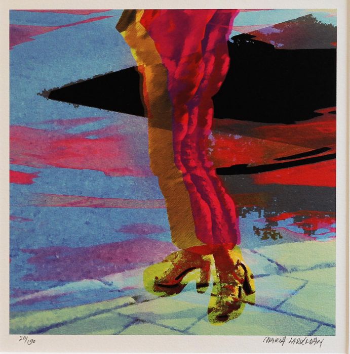 Maria Larkman - And she loved her shoes, silkscreen print