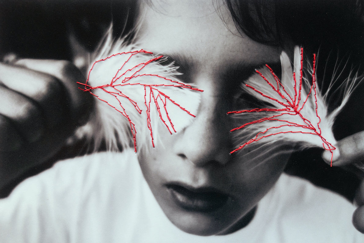 Jessica Lindgren Wu - Feeling the feathers, art photo