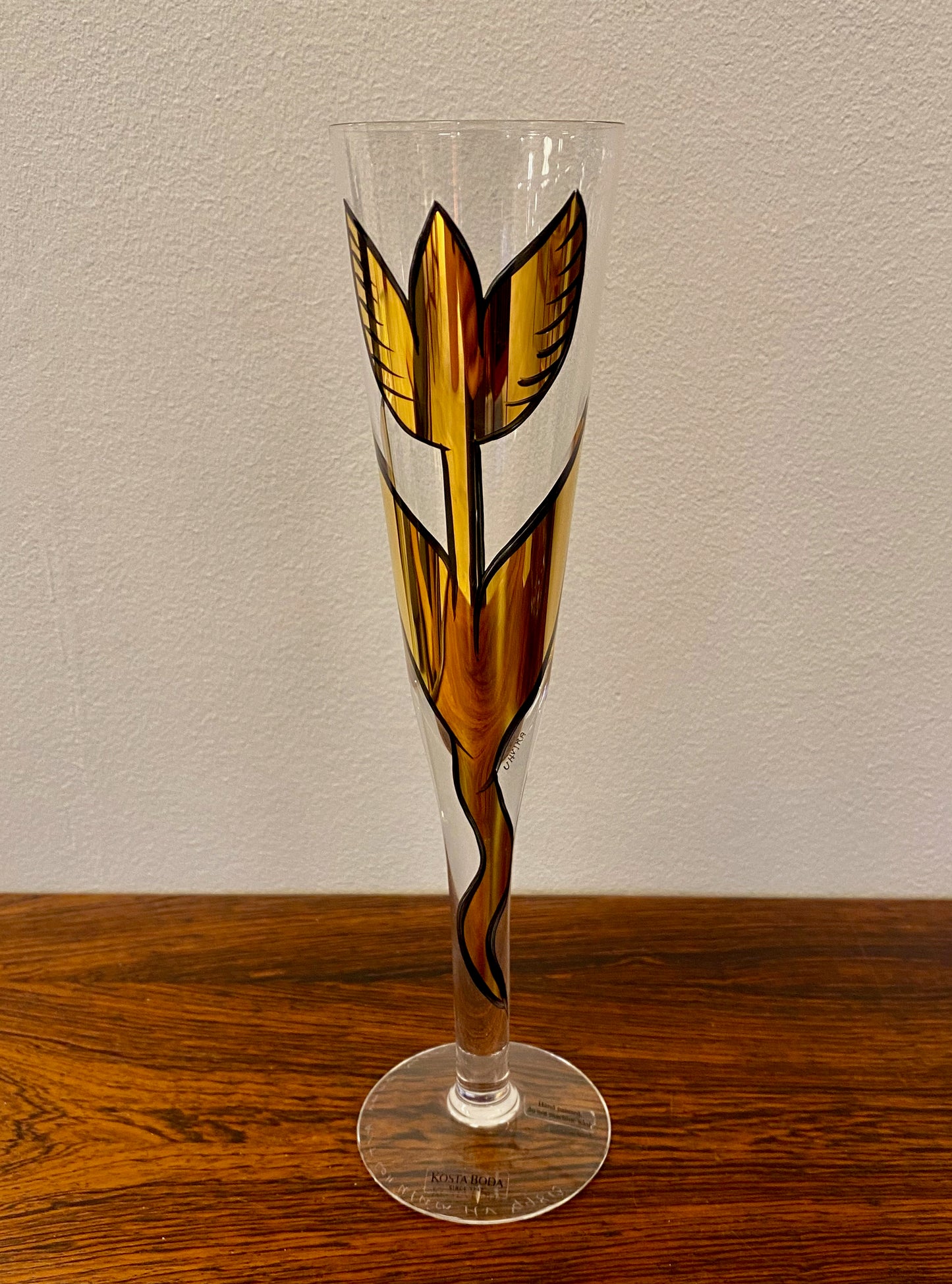 Chanpagne glass - Goldie tulip, Ulrica Hydman Vallien