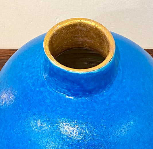 Large blue vase by Per Hammarström