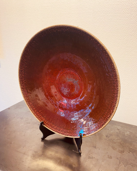 Large sangre de toro bowl by Gustav & Ulla Kraits 1985