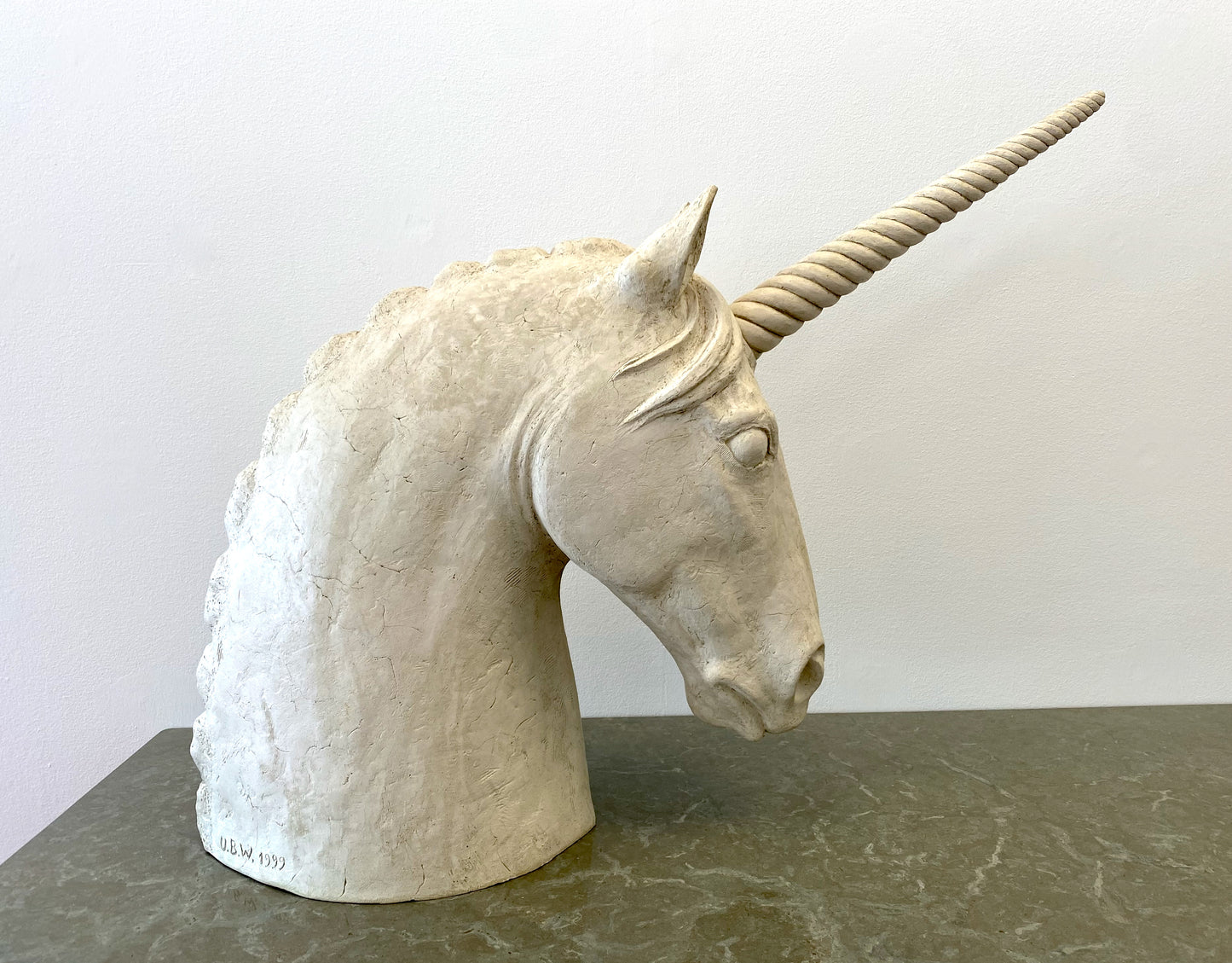 Unicorn - ceramic sculpture by Unni Brekke Widenfalk