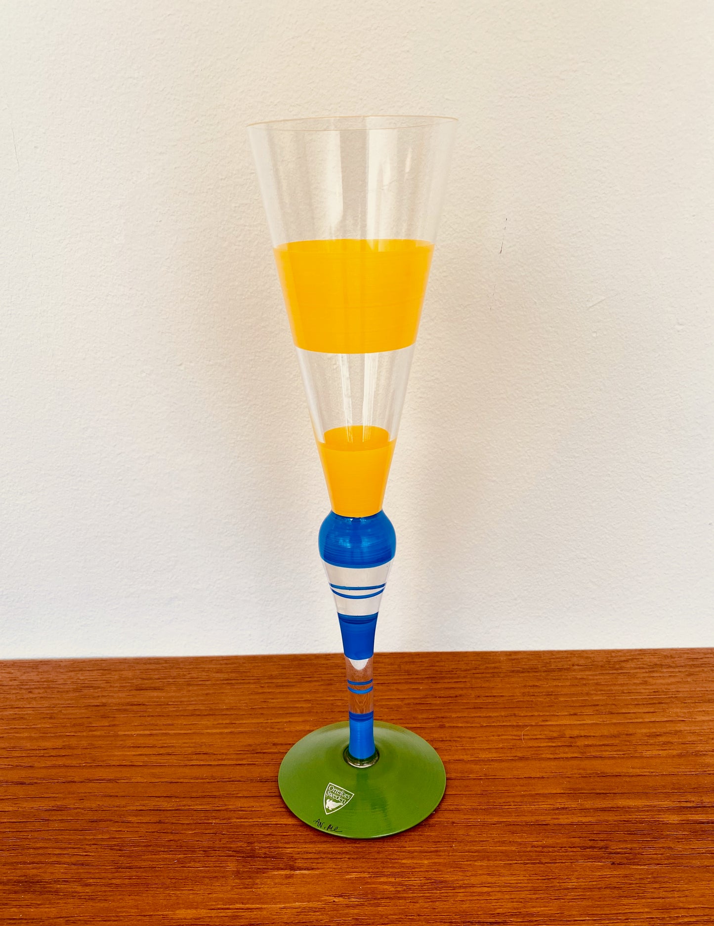 Anne Nilsson - Clown, Champagneglass for Orrefors