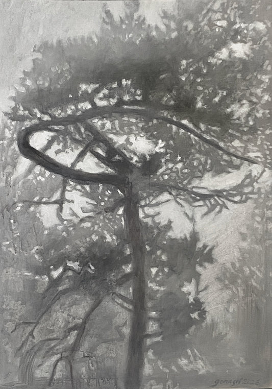 Jonas Wickman - Tall i sjödis, acryl på duk