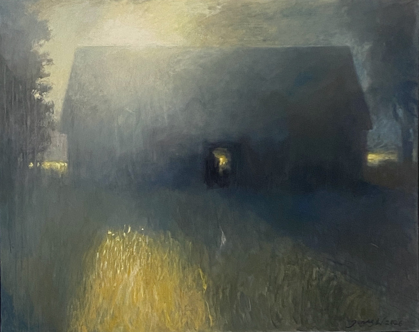 Jonas Wickman - Vagnslidret, acryl på duk
