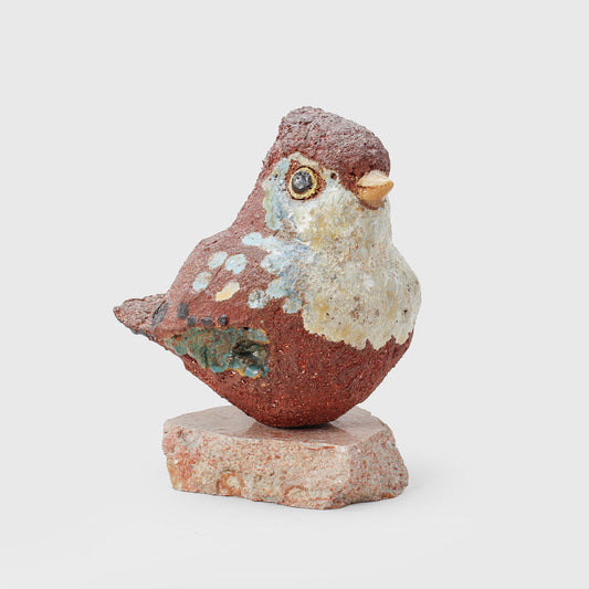 Tyra Lundgren - Fågel, chamotterat stengods, Bredkvie