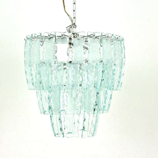 Italian glass chandelier 1960´s, Zero Quattro