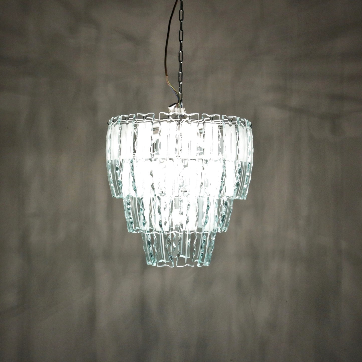 Italian glass chandelier 1960´s, Zero Quattro