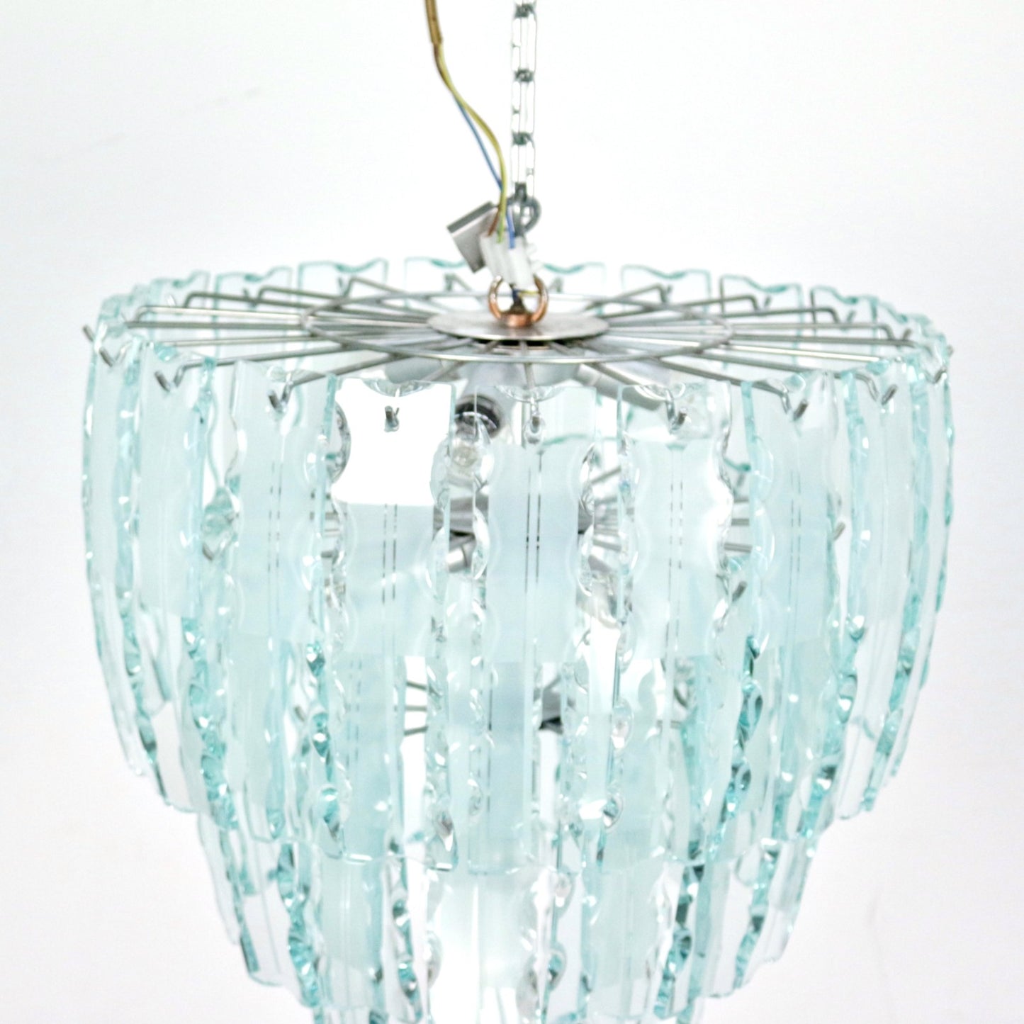 Italian glass chandelier 1960´s, Zero Quattro