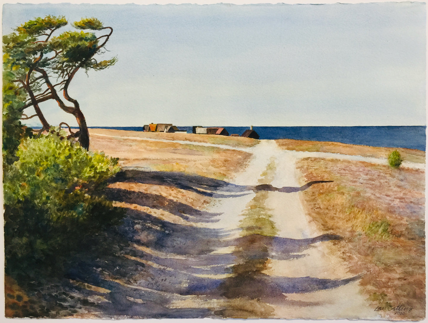 Lars Östling - Helgumannen, watercolor