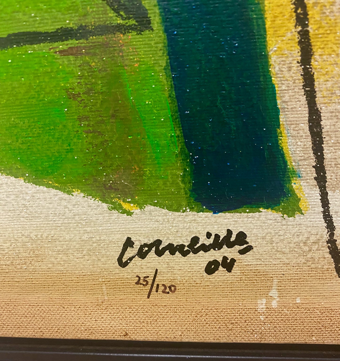 Beverloo Corneille - Plage Animée, terragraph on canvas