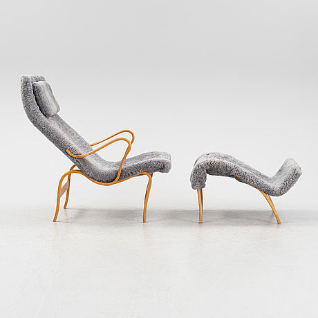 Bruno Mathsson - Sheepskin Pernilla 2 with foot stool