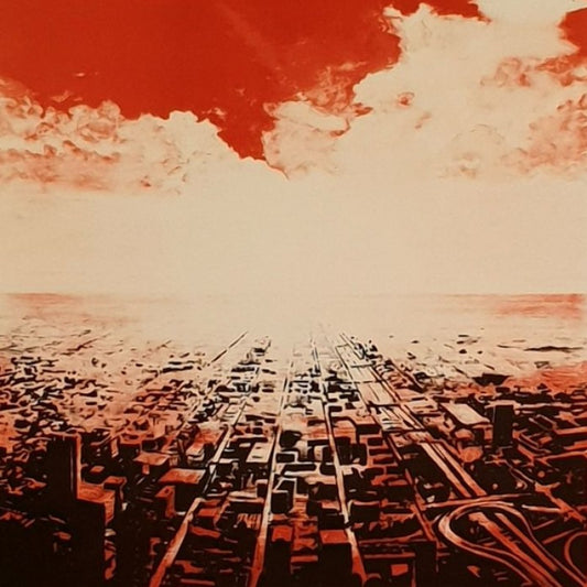 Joakim Allgulander - Red scape, lithography