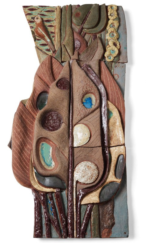 Tyra Lundgren - large stone ware wall relief