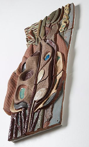 Tyra Lundgren - large stone ware wall relief
