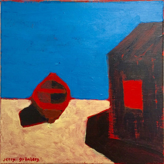 Jerry Grönberg - 'Ruta röd VI', akryl på duk